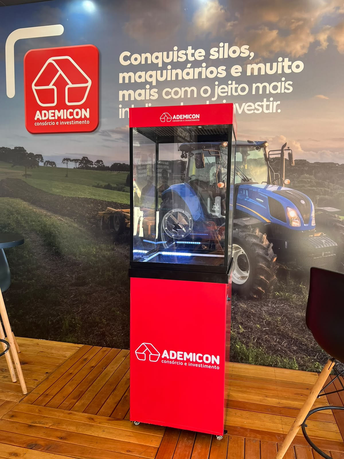 Cabine de prêmios a ar-  Mão
