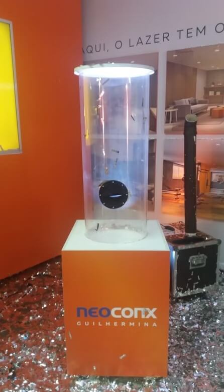 Cabine de prêmios a mão